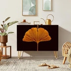 SIGNWIN Sideboard Buffet Cabinet, Kitchen Storage Cabinet with 2 Doors, Brown Clover Leaf Close Up, Cupboard Console Table for Dining Room - 35" L x 18" W x 29" H