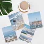 SIGNWIN Poster Bathroom Decor 8"x10"x 4, Wall Art Room Decor Multicolor for Living Room, Bedroom, Office White Aerial View Blue Ocean Wave Beach Shore Nature Wilderness Realism Decorative Landscape