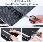 Haton Blackout Window Film, Frosted Privacy Cover for Glass, Sun Light Blocking Black Out Window Tint, Static Cling Room Darkening Heat Control Shades for Home Day and Night, Black 23.6" x 78.7"