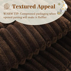 MYSKY HOME Couch Covers for 2 Cushion Sofa, Couch Cover for Dogs, Sofa Covers for Pets Washable, Soft Non-Slip Sofa Slipcovers, Loveseat Couch Covers, Furniture Protector, Chococlate, 27.6" x 59"