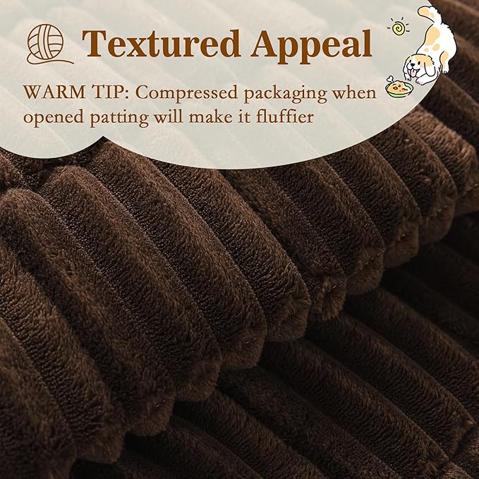 MYSKY HOME Couch Covers for 2 Cushion Sofa, Couch Cover for Dogs, Sofa Covers for Pets Washable, Soft Non-Slip Sofa Slipcovers, Loveseat Couch Covers, Furniture Protector, Chococlate, 27.6" x 59"