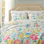 Travan Floral Quilt Queen Quilt Set, Ultra Soft Reversible Microfiber Queen Quilt Bedding Set with 1 Quilt Set and 2 Shams Yellow Flower Coverlet Set for All Season, Coreopsis-Yellow, King