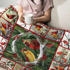 Bird Blanket for Boys Girls Christmas Red Birds Gifts Throw Blanket Cozy Plush Flannel Fleece Blankets for Bed Sofa Decor 60"x80"