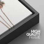 SIGNWIN Framed Canvas Print Wall Art Set Retro Vintage Pastel Tropical Island Beach Nature Wilderness Photography Modern Art Landscape Relax/Calm for Living Room, Bedroom, Office - 16"x24"x3 Black