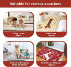 Reusable Carpet Grippers,Non Slip Rug Pads Grippers for Hardwood Floors and Tiles, Washable,Strong Adhesive Grippers for Area Rugs, Keep Corners Flat, Non-Damaging for Floor Shining Night Black (8)