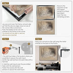 SIGNWIN 46"x60" Extra Large Framed Wall Art Misty Forest in Sepia Tones, Watercolor Woodland Landscape for Home Living Room Bedroom Decor (Frame Assembly Required)