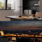 Cordless Table Lamp, LED Rechargeable Table Light with 3 Temp Settings, Stepless Dimming, 5000mAh Battery, USB-C, Memory, Aluminum Alloy, for Home, Patio, Restaurant, Outdoor. Black