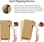 53" Tall Dresser for Bedroom, 8-Drawer Fluted Chest of Drawers, Modern Wood Highboy with Metal Slides and Handles, Anti-Tip Kit, Vertical Clothes Storage Organizer for Apartment, Closet