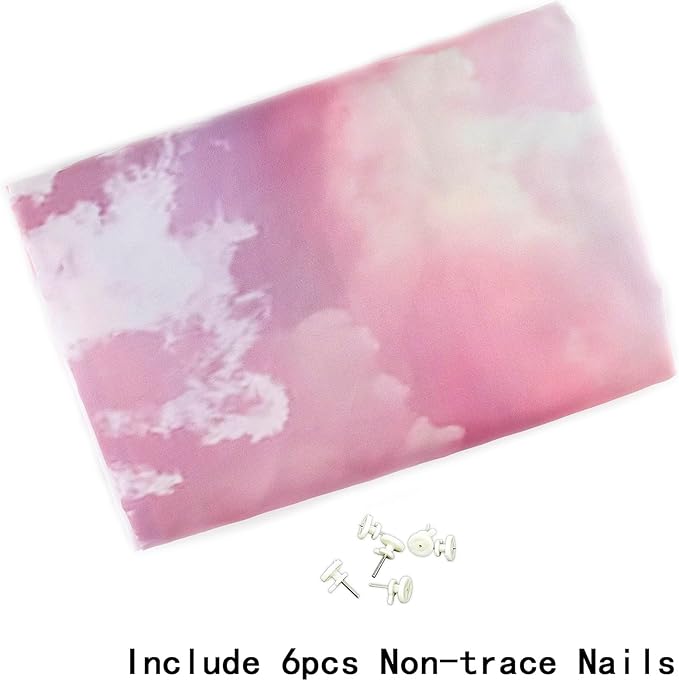 HVEST Pink Cloud Tapestry Colorful Abstract Clouds Natural Landscape Tapestries Wall Hanging for Bedroom Living Room Teen Dorm Indie Decor Poster Blanket,48x36 Inches