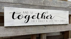 Together They Built A Life They Loved Sign 6x18 Inch, Farmhouse Signs for Home Decor and So They Built A Life They Loved Rustic Signs Wall Decor Love Sign Love Decor for Bedroom