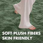 9x12 Ft Extra Large Shag Green Area Rug for Living Room, Ultra Soft Fluffy Furry Rugs for Bedroom Classroom Indoor Floor, Aesthetic Carpet for Kids Home Decor