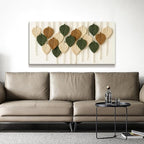 Boho Wall Art Chic Home Wall Art Modern Bohemian Feather Canvas Wall Art Decor For Apartment Dorm Living Room Bedroom Nursery Backdrop 20"W X 40"L Ready To Hanging