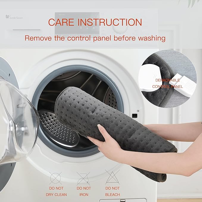 Weighted Heating pad XL 17''x33'' Heat pad for Period Cramps Heating Pads Large Heated pad for Back Pain Relief Products Electric Heat Pads Heated Pad for Bed Christmas Gifts for Mom Dad