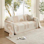 Boho Couch Cover Washable Sectional Couch Covers for Dogs Reversible Sofa Slipcover for 2 or 3 Cushion Couch Pet Friendly Furniture Protector (3# Orange, 91" x 118")