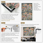 SIGNWIN 46"x60" Extra Large Framed Wall Art Whimsical Garden Bloom, Colorful Abstract Floral for Home Living Room Bedroom Decor (Frame Assembly Required)