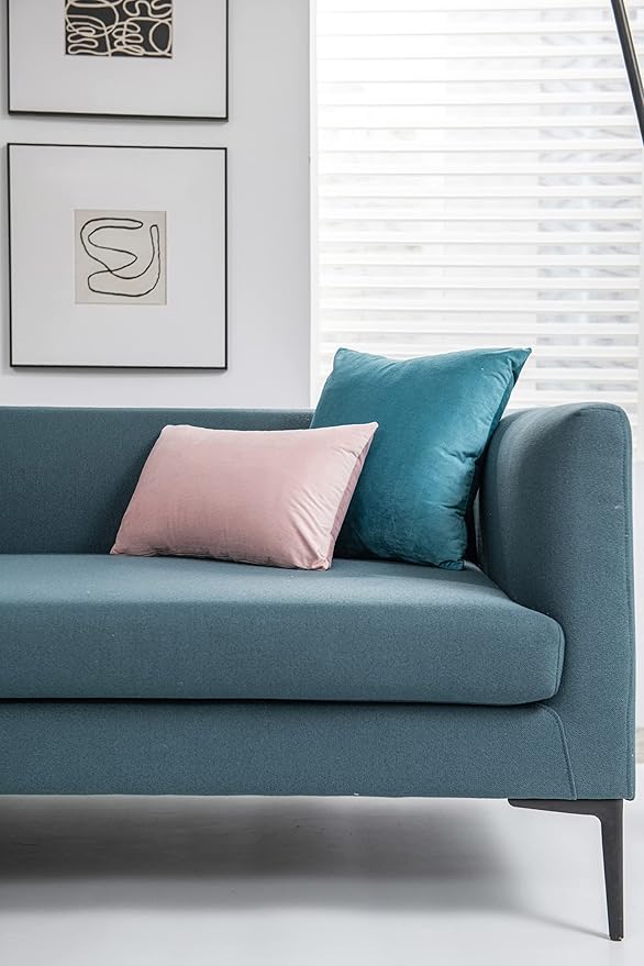 12x20 Throw Pillow Covers Pink: 2 Pack Cozy Soft Velvet Rectangular Decorative Pillow Cases for Farmhouse Home Decor