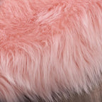 Latepis Pink Living Room Rugs Faux Fur Rug 5x6.7 Area Fuzzy Rugs for Teen Room Faux Sheepskin Rug for Living Room Sofa Floor Bedroom Luxury Home Decor