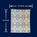 Beacon Blankets Southwestern Agawam Design Throw - 90" x 90" Blanket Only - Premium Plush Blanket Can be Used for Queen or King Size Bed