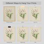 SIGNWIN Adhesive Canvas Poster Watercolor Floral Botanical Vintage Minimalist for Living Room, Bedroom, Office - 8"x10"x 4