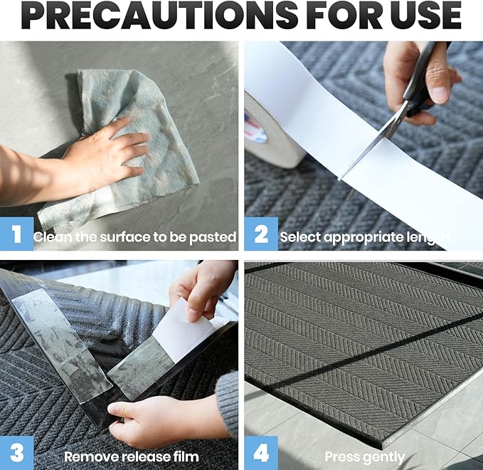 ADHES Double Sided Carpet Tape for Area Rugs – 2 Inch x 40 Yards, Heavy Duty Adhesive, Residue-Free, Rug Gripper for Hardwood Floors, Tile, and Carpeted Surfaces – Easy to Apply