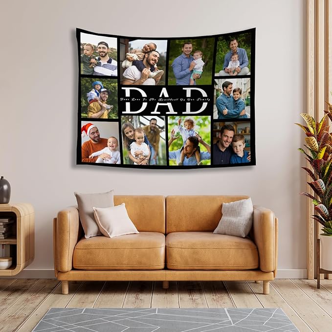 Custom Tapestry For Wall Bedroom Custom Backdrop Personalized Image Text Photo Customized Funny Tapestry Banners And Signs Dad's Day Horizontal Tapestrys