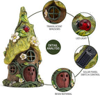 Garden Decor Outdoor Solar Statues, 9.4Inch Resin Fairy Garden Solar Lights Birthday Gifts for Women Yard Decorations, Gardening Gifts for Patio, Balcony, Porch Decor