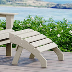 WestinTrends Dylan Outdoor Patio HDPE Adirondack Ottoman Footrest, Sand