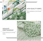 Travan 3-Piece Floral Quilt Super King Quilt Bedding Set, Ultra Soft & Fade Resistant Super King Size Quilt Set for All Season, Exquisite, 120 * 120 Inch