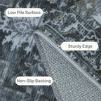 GENIMO 2'6''x10 Runner Rugs for Hallway, Machine Washable Non Slip Vintage Rugs, Low Pile Lightweight Soft Print Rug for enrtyway, Corridor, Home Office, Kitchen,Dark Gray