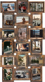 Jerry & Maggie 4X6 Collage Picture Frames for Wall Decor, 18 Opening Collage Wall Hanging for 6x4 Photo, Multi Picture Frame Set with One-piece Design Gold