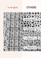 YnM Chunky Throw Blanket, Hand Knitted with Chenille Yarn, Skin Friendly, Ventilated and Breathable, Machine Washable, Home Décor Piece for Couch, Sofa and Bed (Glacier Grey, 50x60 Inch)