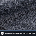 PURRUGS Dirt Trapping Door Mat 24" x 60", Non-Slip/Skid Machine Washable Entryway Rug, Shoes Scraper, Area Rug, Super Absorbent Welcome Mat for Muddy Wet Shoes and Paws, Bluish Grey & Charcoal