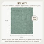 Carriediosa Chunky Knit Throw Blanket 60" X 80" Twin, 100% Hand Made Large Chenille Loop Yarn Soft Fluffy Throws for Couch Sofa Bed, Big Crochet Cozy Heavy Thick Cable Woven Blankets, Sage Green