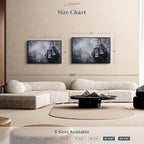 ElephantStock Boxing Gloves Wall Art - Horizontal Framed Canvas - 1-Piece Living Room Wall Decor - Photography Sports Canvas Print - Black and Gray Decor for Wall - 43" X 29"