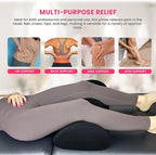 Ergonomic Leg Pillow for Leg and Knee Support | Premium Memory Foam Knee Pillow for Beauty Salon Or Home | Bolster Pillow for Legs Helps Comfort Enhancement, Legs & Lower Back Pain Relief (Black)