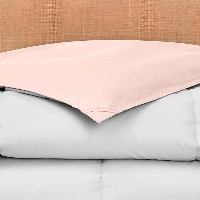 Modern Threads Down Alternative Reversible Comforter Blush/White Queen