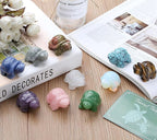 QINJIEJIE Amethyst Crystal Travel Turtle Figurines Healing Crystals Best Travel Gifts for Women Men Travelers Sea Turtle Lovers Office Desk Decor Good Luck Gifts for Traveling Abroad