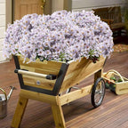 20 Bundles Artificial Flowers for Outdoors, UV Resistant Fake Flowers with Plastic Plants, Faux Silk Flowers for Planter outdoors, Fake Realistic Flowers for Window Box Front Porch Patio Decor-White