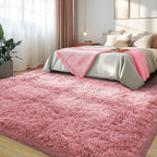 6x9 Fluffy Fuzzy Area Rug for Living Room Bedroom, Ultra Soft Large Living Room Rugs, Non Slip Thick Shag Rug for Dorm, Kids Girls Boys Rug for Home Decor Aesthetic, Cameo Pink