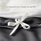 CUDDLE DREAMS Lightweight Silk Filled Comforter for Summer, Detachable Tencel Duvet Cover for Easy Care, Naturally Breathable (Steel Gray, Queen)