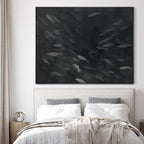 SIGNWIN 36"x46" Extra Large Framed Wall Art Monochrome Fish Silhouettes Illustration for Home Living Room Bedroom Decor (Frame Assembly Required)