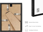 HAUS AND HUES Black Oak Wood Gallery Wall Tabletop Frames Made with Real American Oak and Shatter-free Plexiglass - Set of 11 (Eight 4x6, Three 5x7, Framed Black)