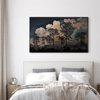 SIGNWIN 30"x60" Extra Large Framed Wall Art Silhouetted Trees at Dusk, Dramatic Forest and Cloudscape for Home Living Room Bedroom Decor (Frame Assembly Required)