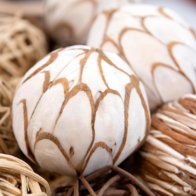 ANDALUCA Decorative Balls Bag Bowl Filler Home Decor (Beige)