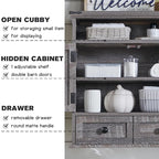 Bathroom Wall Cabinet, Farmhouse Medicine Cabinet, 24" Wide Cabinet with Drawer, Adjustable Shelf, Double Barn Doors, Storage Cabinet for Bathroom, Kitchen, Living Room, Grey Wash