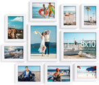 decorUhome Picture Frames Collage Wall Decor for Photo Gallery Display, Assorted Picture Frames set of 10 Including Two 8x10 / Four 5x7 / Four 4x6 for Family Wall Decor, White, 10 Pack