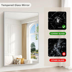 40x60inch Silver Bathroom Mirror, Silver Rectangle Mirror with Frame, Large Rectangular Wall Mirrors for Bathroom, Living Room, Hair Salon, Big Farmhouse Mirror Hang Horizontal/Vertical