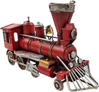 Berfutall-10'' Metal Classic Locomotive Collectible Model Train, Christmas Decor, Vintage Table Top Decor, Not a Toy