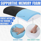 ROYALAY Recliner Leg Rest Cushion with Adjustable Straps Memory Foam Under Knee Pillow for Foot Elevation, Half Moon Leg Pillow Foldable bolster pillow for Waist Back Neck Reduce Pressure,black