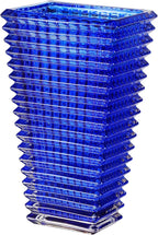 MCMCNCUIU Crystal Glass Vase, Large Crystal Vases for Flowers, Large Flower Vase, Blue Modern Vases for Living Room, Bedroom, Kitchen, Dining Table, Mantle, Wedding, 11 Inches